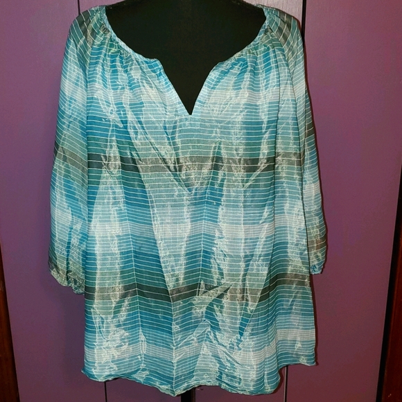 Zac & Rachel Tops - 🚫REDUCED🚫Blue grey 3/4 sleeve top EUC
